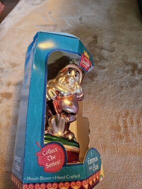 Disney Snow‎ White Dwarf Ornament in Gold, Red, Green and Blue